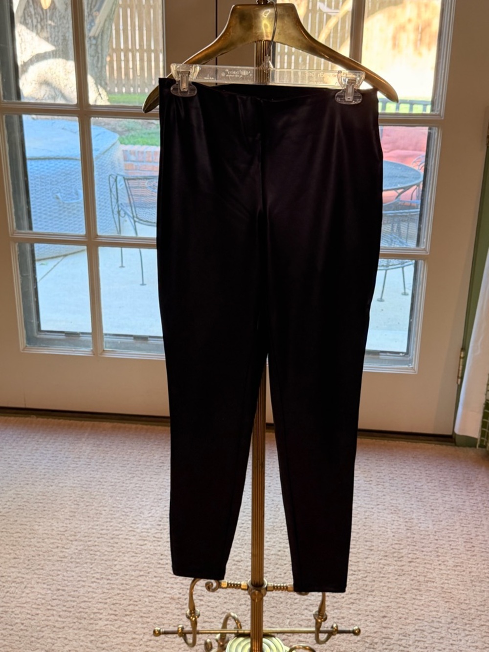 Mango Black Faux Leather Leggings